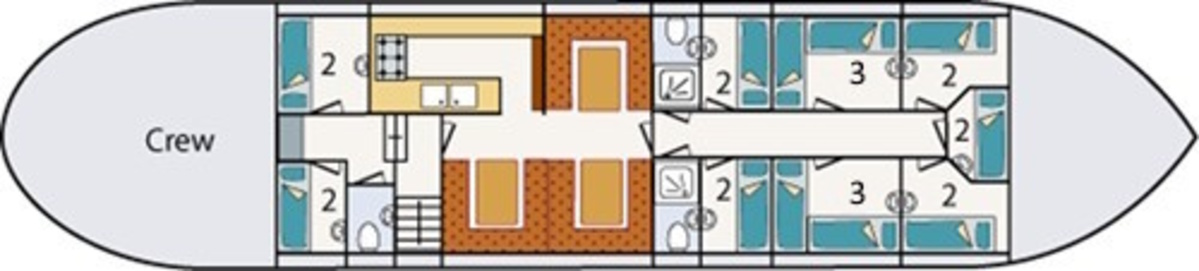 Plattegrond Zeilschip - Rea-Klif