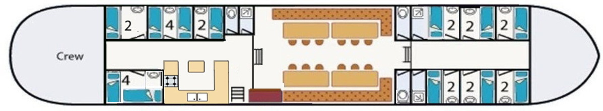 Plattegrond Zeilschip - De Sudwester