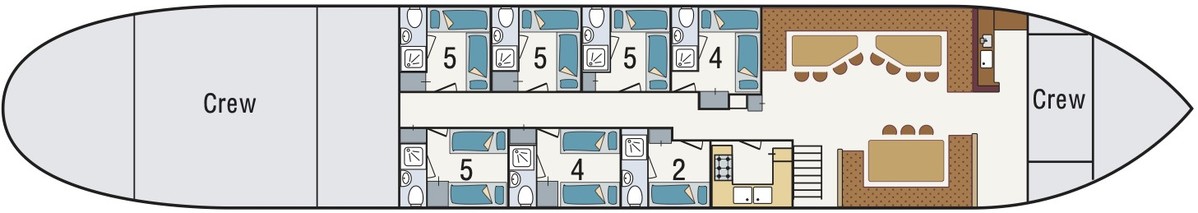 Plattegrond Zeilschip - Ortolan