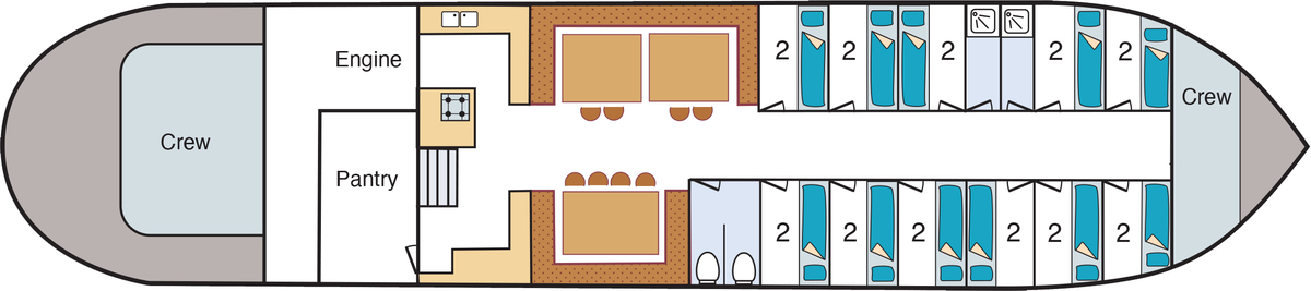 Plattegrond Zeilschip - Avontuur