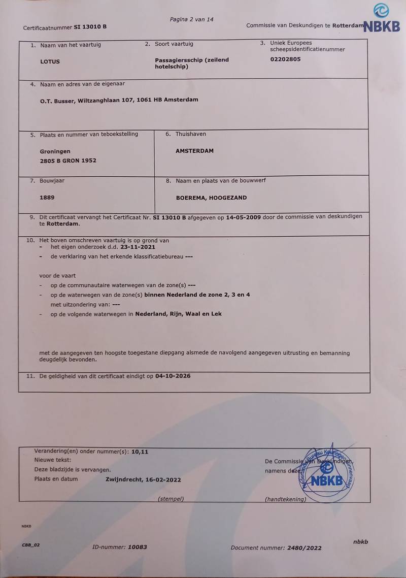 Lotus - CBB algemeen veiligheid certificaat 